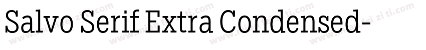 Salvo Serif Extra Condensed字体转换